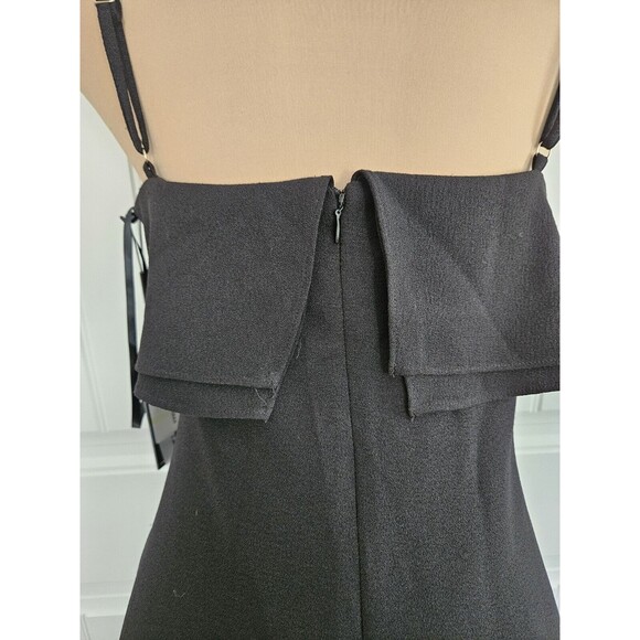 Karl Lagerfeld Little Black Dress Ruffle Top Adjustable Straps Size 4 - Picture 5 of 12